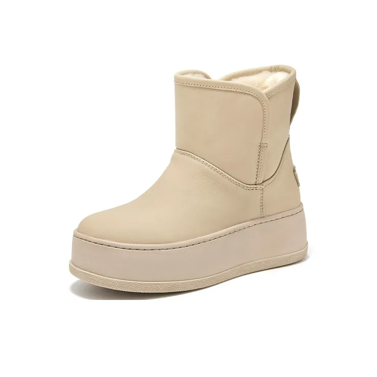 Beau Today Short Mid Calf Snow Boots 5.5cm Women's Sand-1