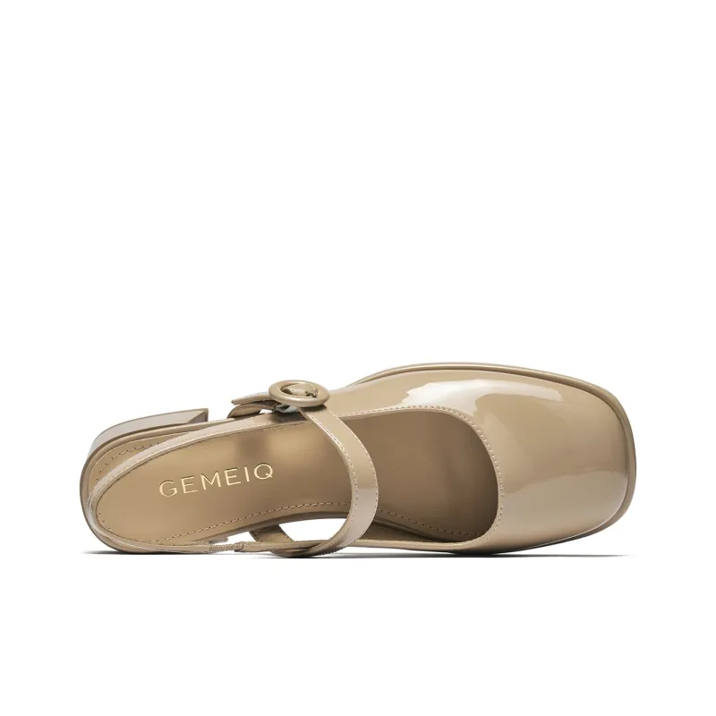 GEMEIQ High Heels Women's Ecru/Cream Apricot-7