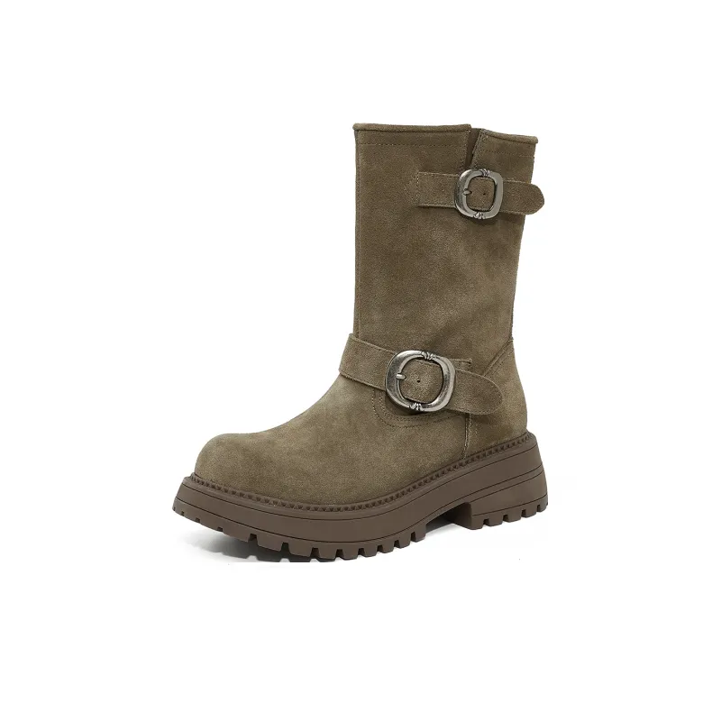 OULISASI Ankle Boots Women's Ecru/Khaki/Umber/Purple/Mocha-21