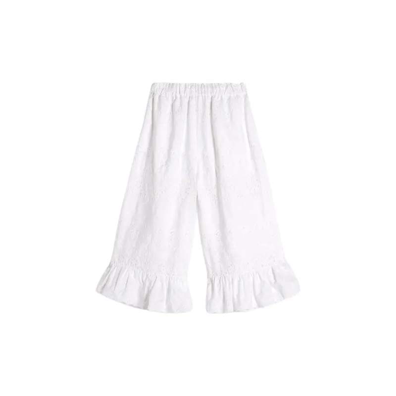 SIMONE ROCHA Trim Drawstring Long Bloomer Trousers 'White'-1