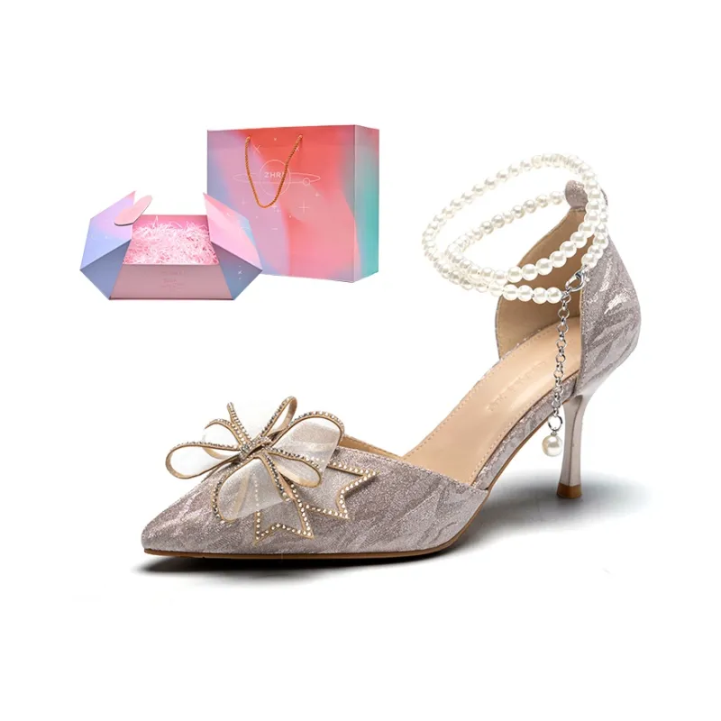 ZHR Meteor Shower Series Slim Heel High Heels 7cm Women's-89