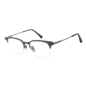 DITA Plate Frame Titanium Browline Eyeglass Frames Men's Black