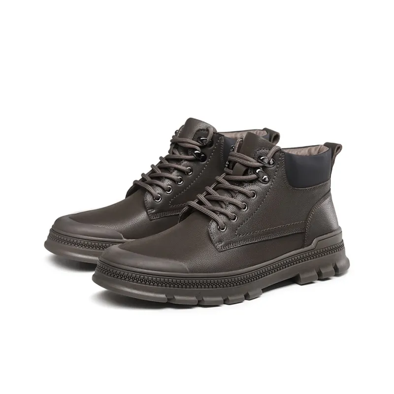 KANGNAI Ankle Boots Men Black/Khaki-6