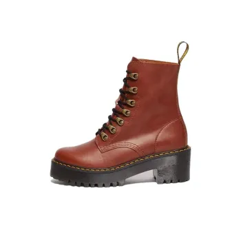Dr.Martens LEONA Ankle Boots Women's Brown Red