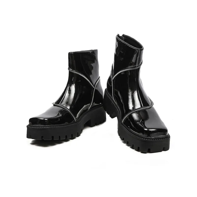 YEDANI Ankle Boots Men Black-2