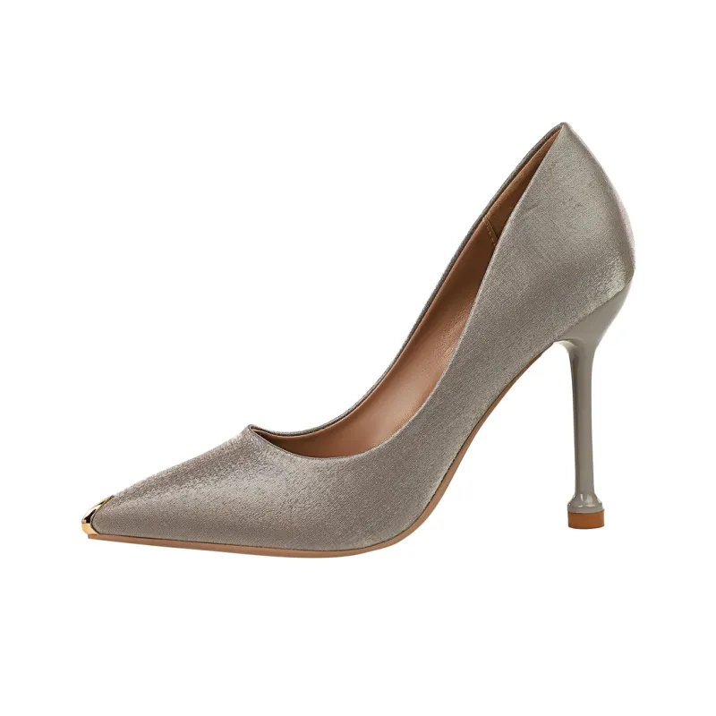 QITUMAUL Slim Heel High Heels 10.5cm Women's-4