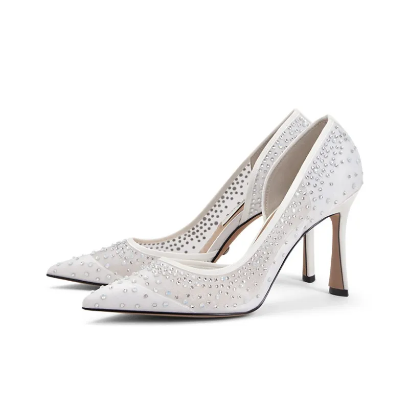 CHARLES&KEITH Wedding High Heels 8.8cm Women's White-1