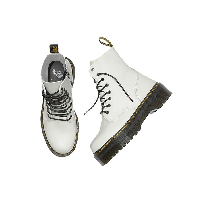 Dr. Martens Jadon Smooth Leather Platform Boot White-3