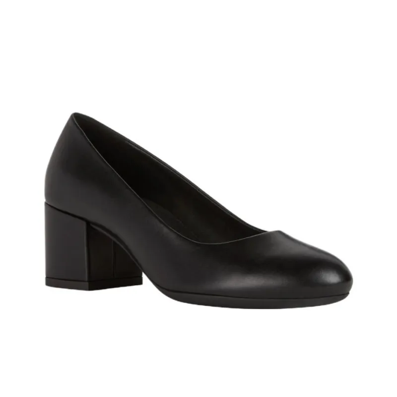 GEOX Chunky Heel High Heels 6cm Women's Black-3