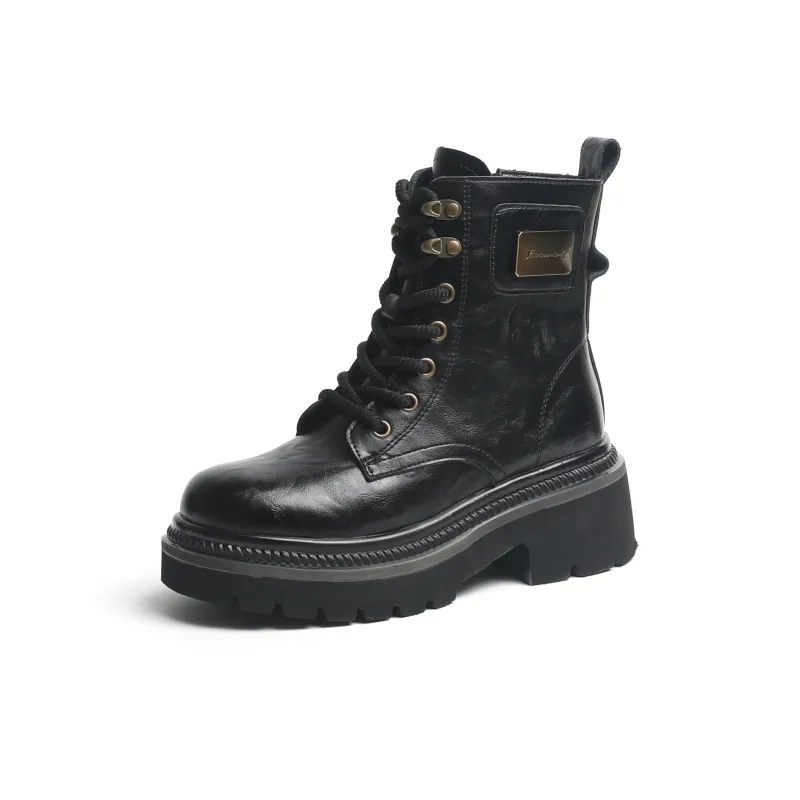 O.L Martin Boots Women's Brown, Black-3