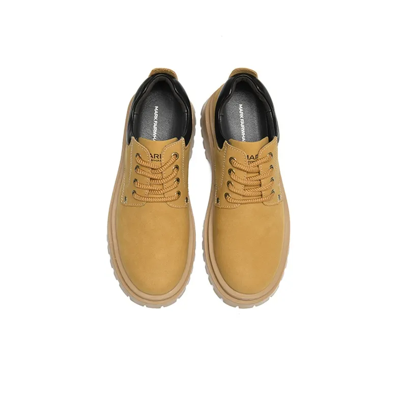 FAIRWHALE Ankle Boots Men Wheat/Black Gray-4