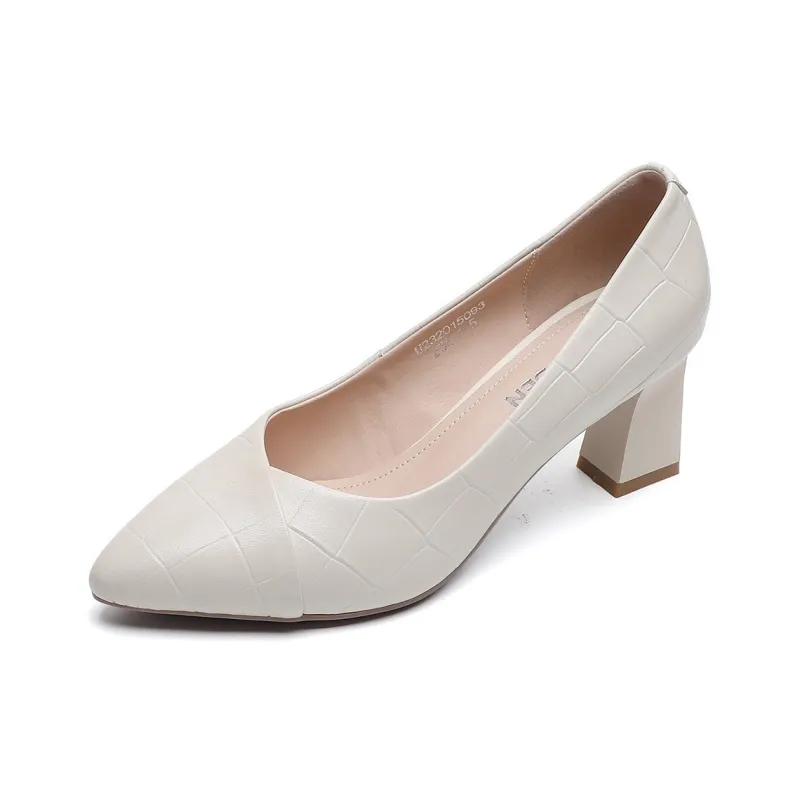 Mulinsen High Heels 6.5CM Women's Beige-1