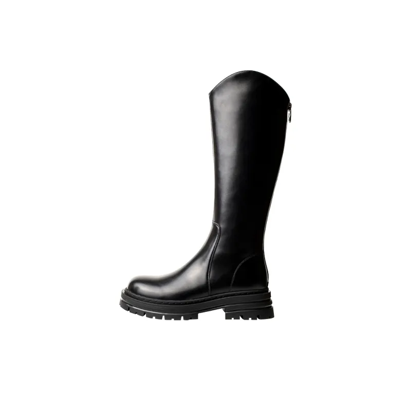 Wonderful Couple Knee-high Boots 5cm Women's Black-0