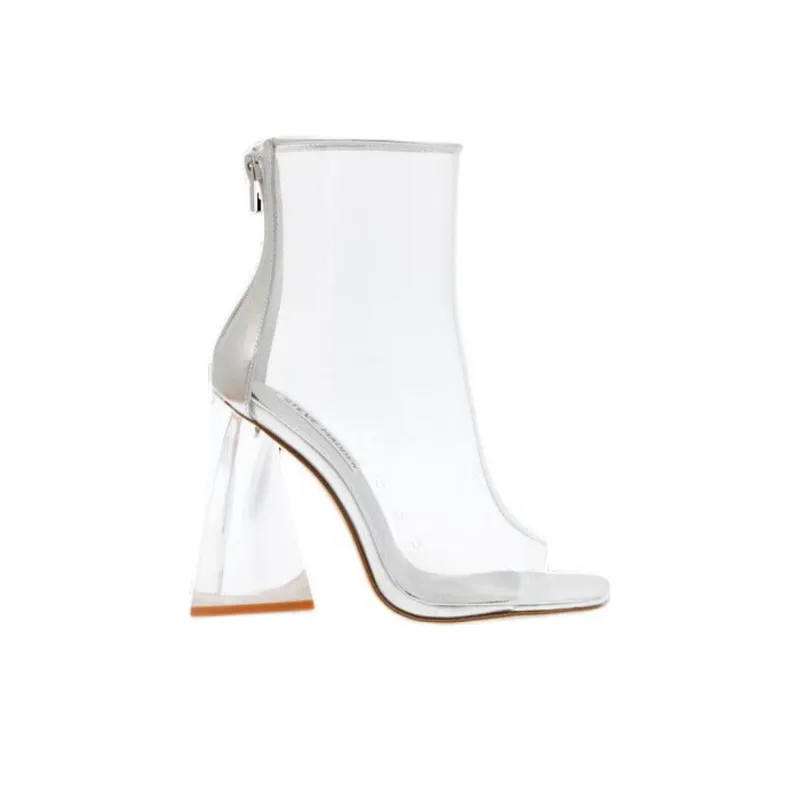 STEVE MADDEN Ankle Boots 9.5cm Women's Transparent-1