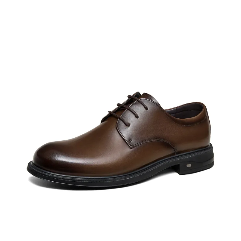 CAMEL Dress Shoes Men Low Top Black/Brown-8