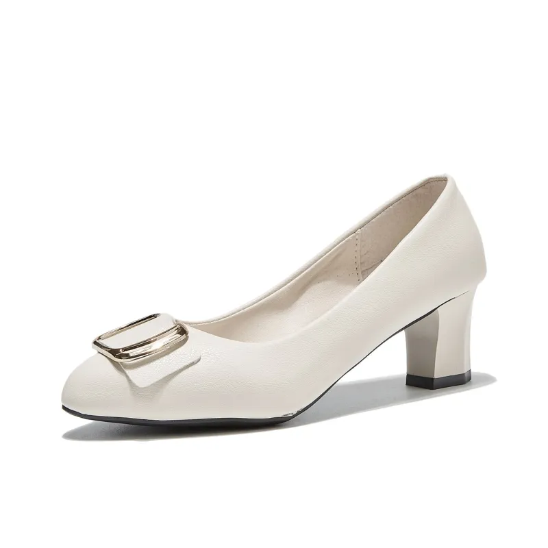 Medd Ballet Flats Chunky Heel High Heels Medium Heel Professional Commute Women's-9