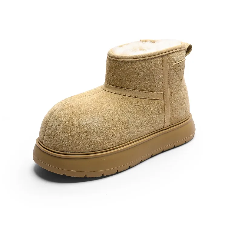 BENZI Warm Wear Resistant Height Increasing Slip Resistant Coverage Short Snow Boots Women's-6