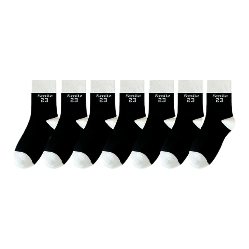 Lan Miao Mid Calf Socks Women's 7 Pack-12