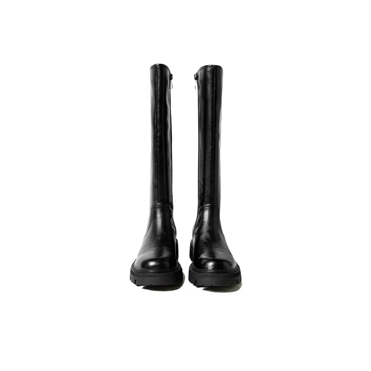 Q.VONTON Long Shaft Boots Women's Black-1