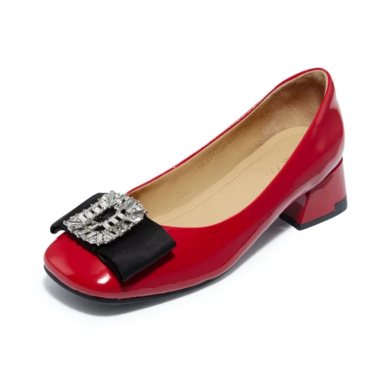 HARSON Chunky Heel High Heels 4cm Women's-5