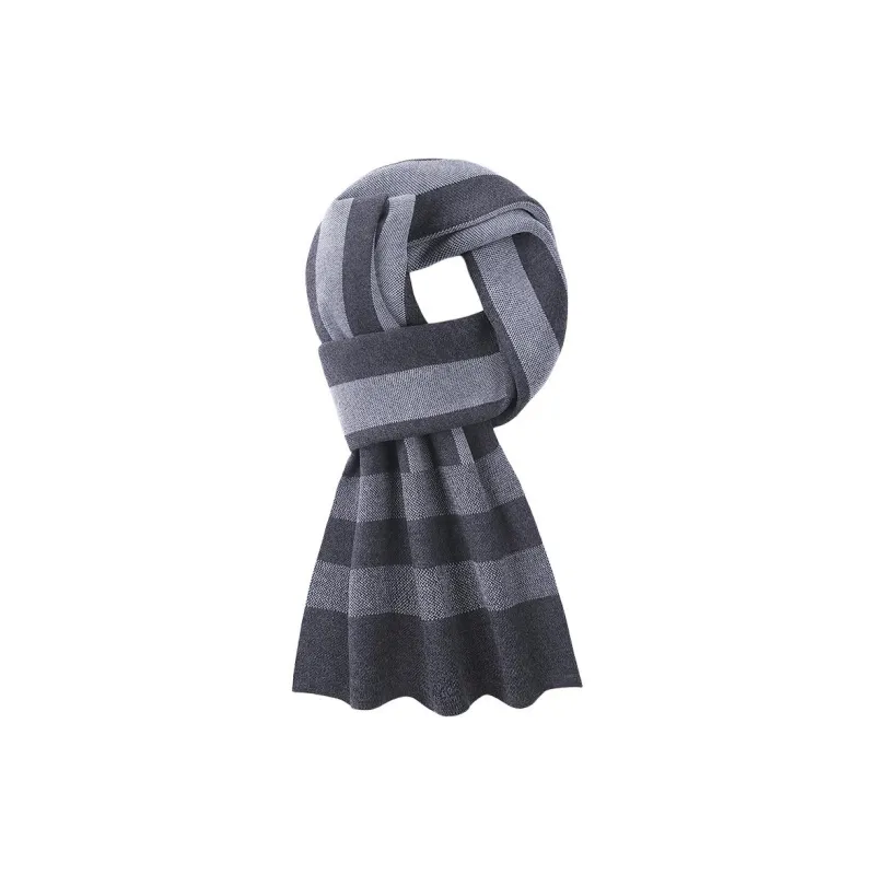 Red Bean Wool Knit Scarves Men's-4