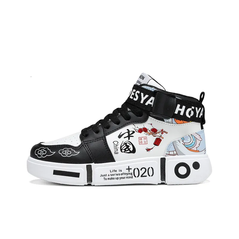 SOURCE Coverage Slip Resistant Impact Resistance Wear Resistant Balance Lightweight High Top Skateboard Shoes Unisex-0