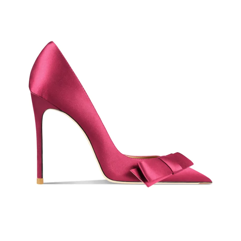 Suyymakk Slim Heel High Heels Women's Burgundy-1