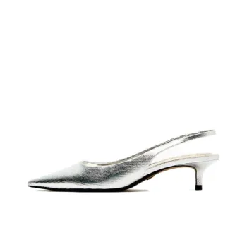 ZARA Slim Heel High Heels Women's Silver