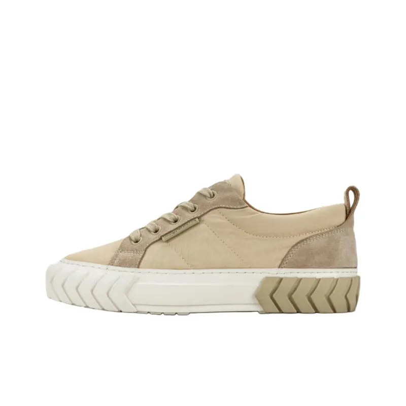 Both Tyres Low Top Skateboard Shoes 3.8cm Women's Camel Brown-0