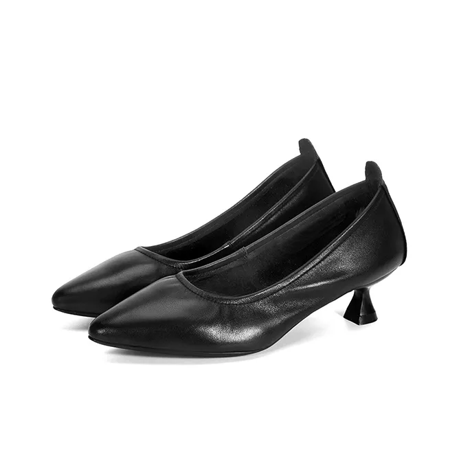 LESELE Flared Heel High Heels 4cm Women's-2
