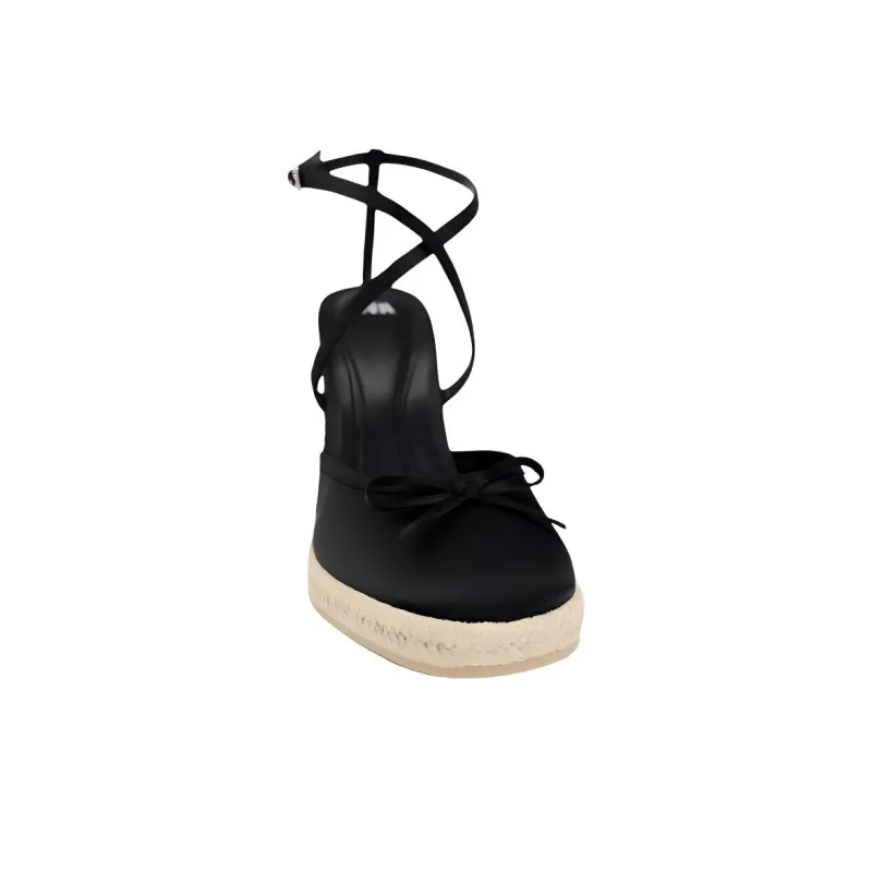 ZARA Wedge Heel High Heels Women's Black-3