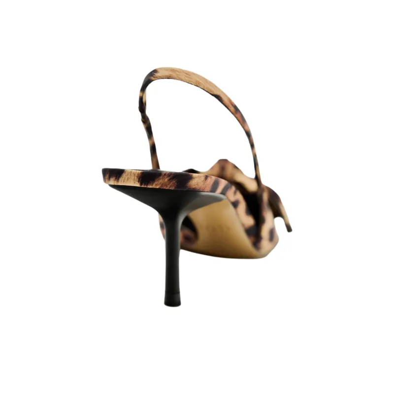 ZARA Slim Heel High Heels 6.5cm Women's Brown-4