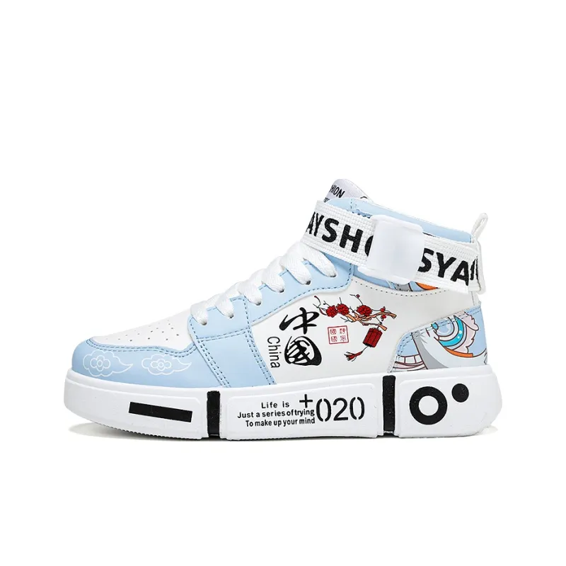 SOURCE Coverage Slip Resistant Impact Resistance Wear Resistant Balance Lightweight High Top Skateboard Shoes Unisex-6