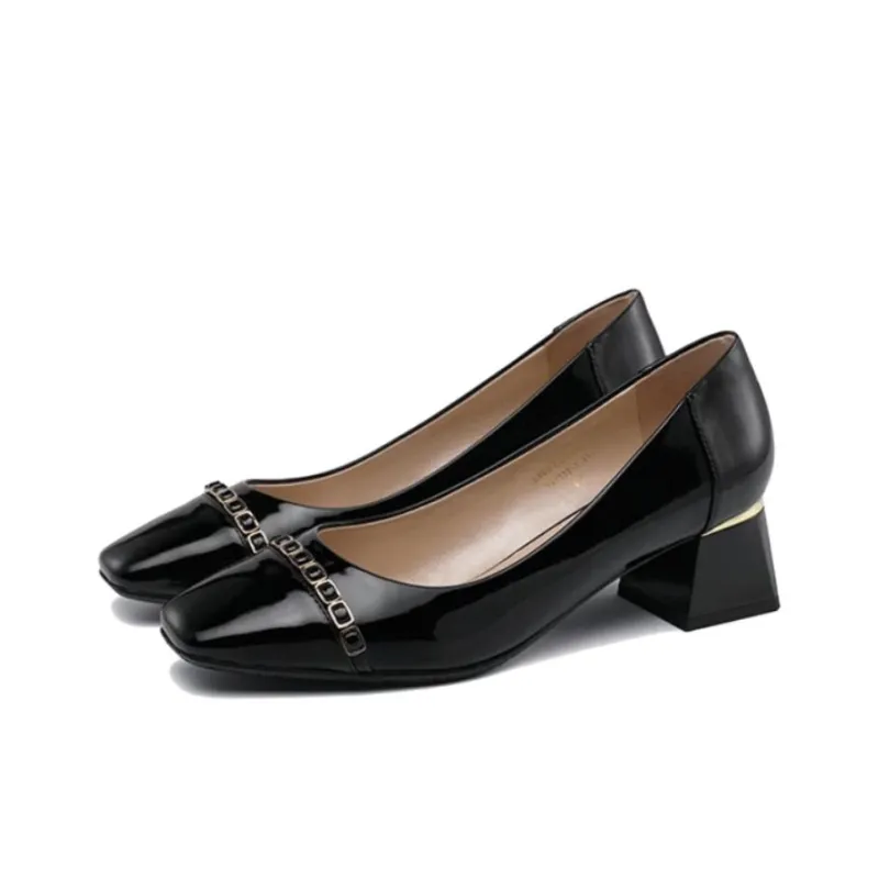 Chrisdien Deny Block Heel High Heels 5cm Women's Black-2