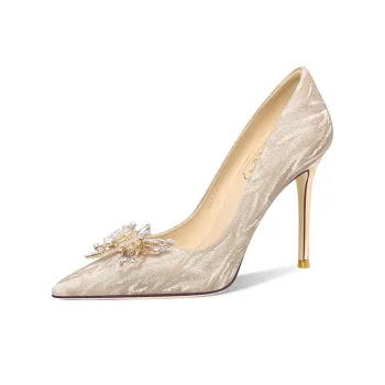 Holy Rose Slim Heel High Heels Women's Champagne