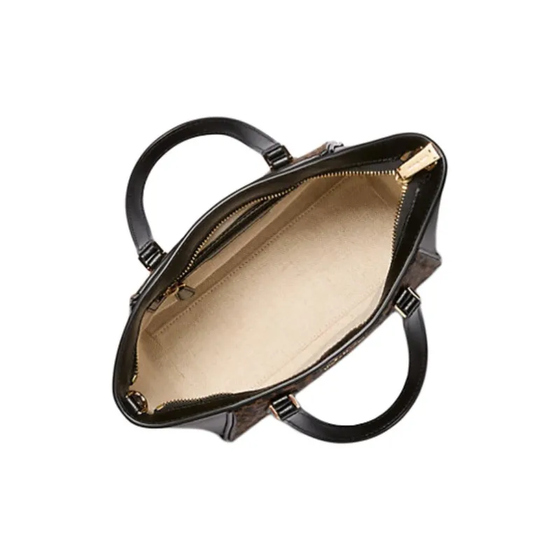 MICHAEL KORS TARYN Calf Hair One Shoulder Handbags Small Size Women's Brown & Black-2
