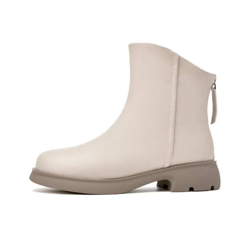 DUSTO Ankle Boots Women's Beige/Black/Coffee-5