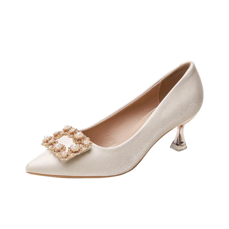 Pounise Slim Heel High Heels 3cm Women's-5