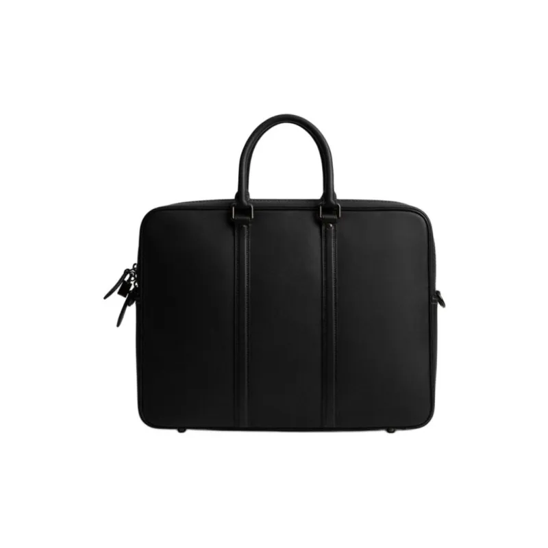 COACH Metropolitan Glove Tanned Leather Laptop Bag Tubas Men's Black-2