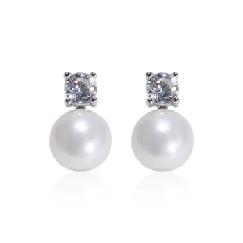 IDOKAWA Freshwater Pearl Stud Earrings Women's