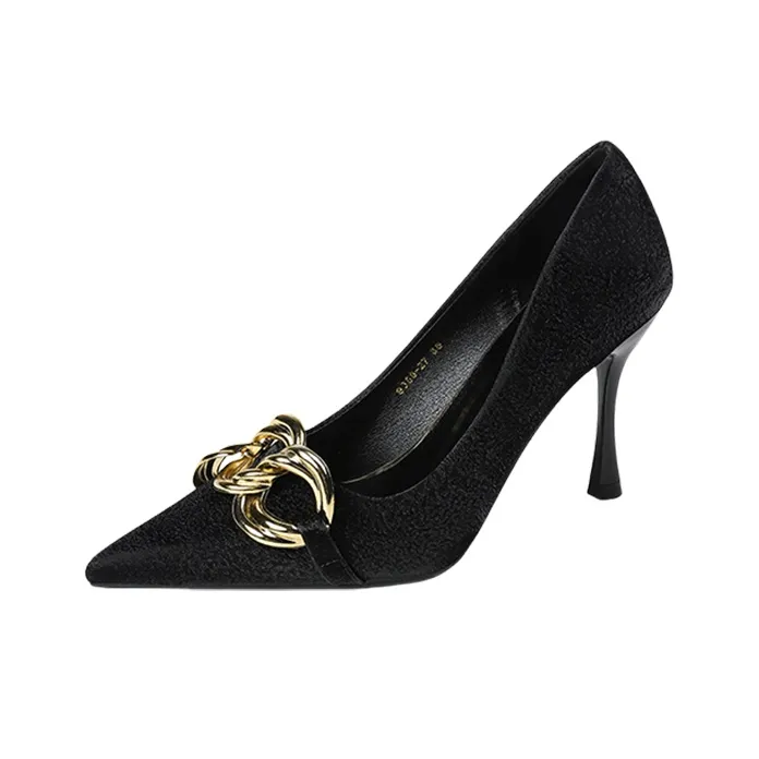 BIGTREE Slim Heel High Heels Women's-3