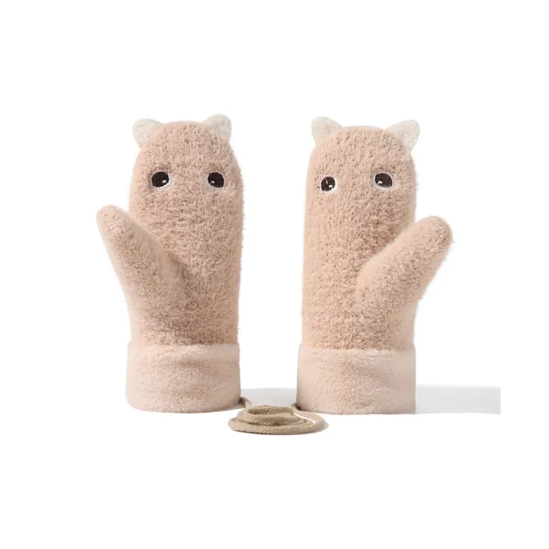 YUZHAOLIN Fuzz Knit Gloves Women's-8