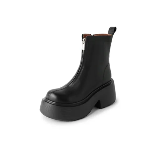 FLOWERSKAM Ankle HILFIGER Boots High Heel Women's Black