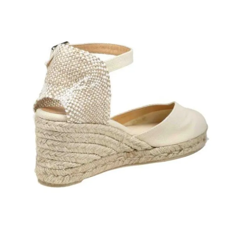 Castañer Wedge Heel High Heels Women's Beige-3