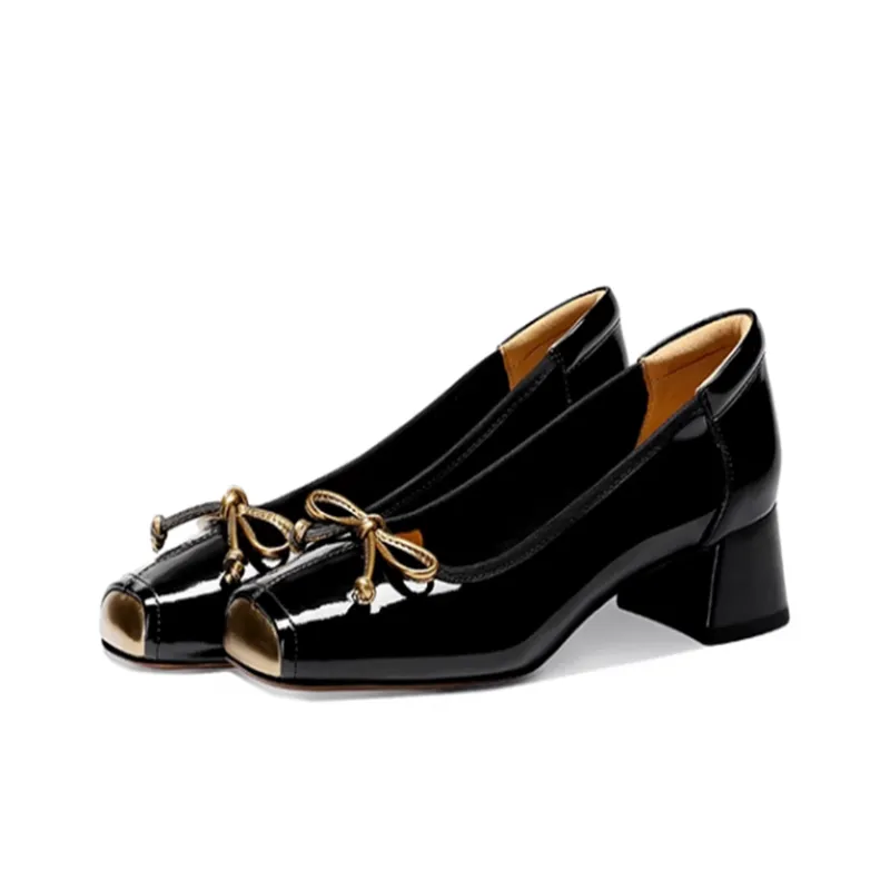 JESSICA SOPHIA Chunky Heel High Heels 4cm Women's-4