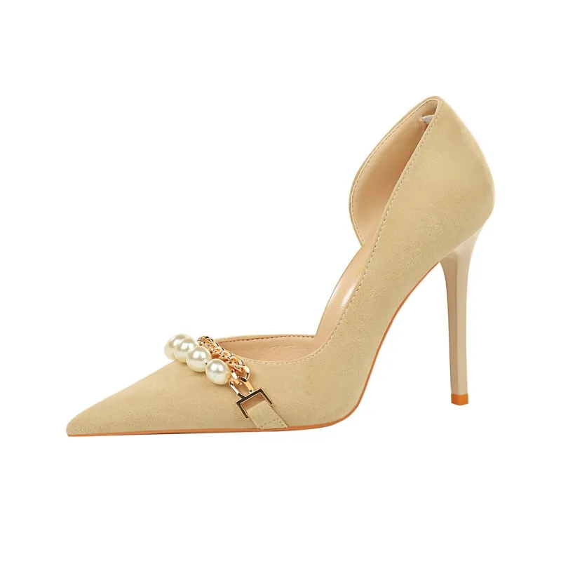 QITUMAUL Slim Heel High Heels Women's-10