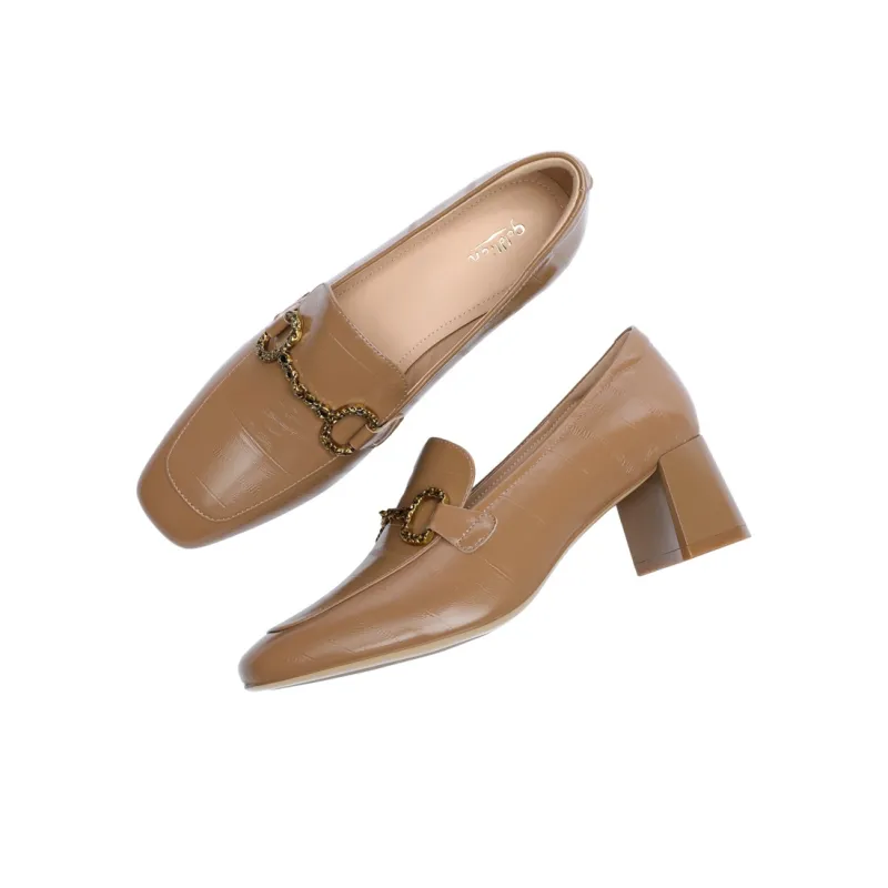 GOLDLION Chunky Heel High Heels Women's-3