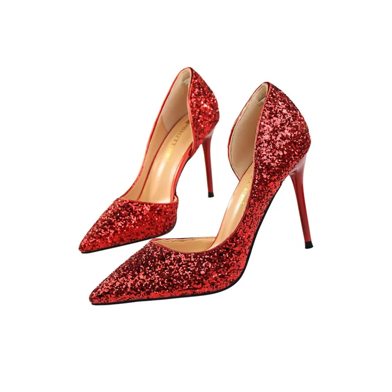 QITUMAUL Slim Heel High Heels 9.5 Women's-3
