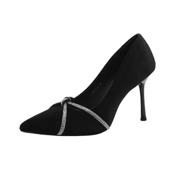 BIGTREE Slim Heel High Heels Women's Black