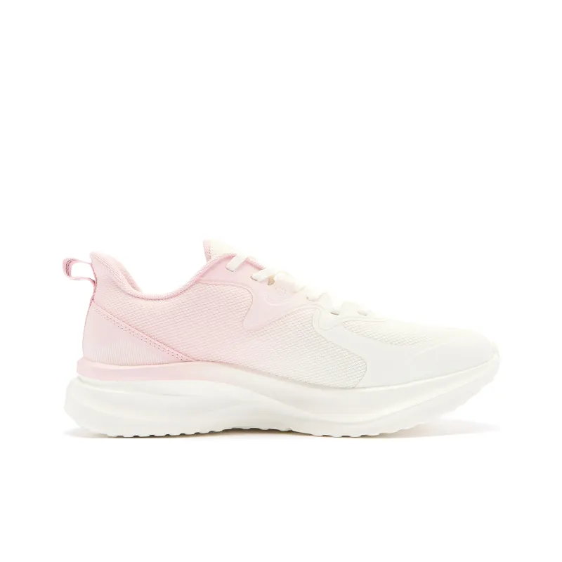 QIAODAN Running Shoes Women's Low Top Ivory/Frosted Pink-1